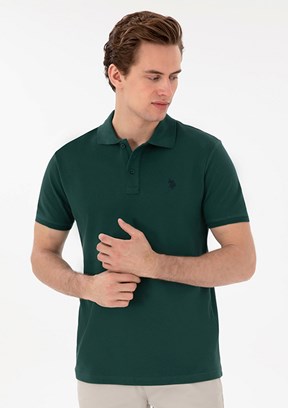 US POLO ASSN Yeşil Erkek Basic T-Shirt