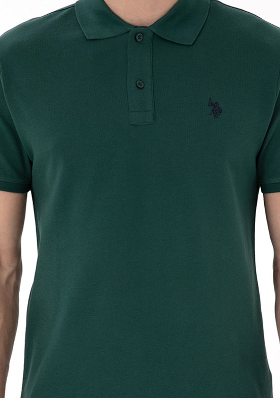 US POLO ASSN Yeşil Erkek Basic T-Shirt