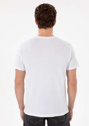 US POLO ASSN Erkek Beyaz Basic T-Shirt