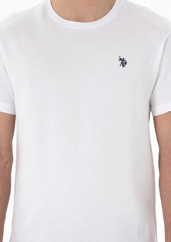 US POLO ASSN Erkek Beyaz Basic T-Shirt