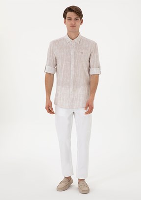 US POLO ASSN Beyaz Erkek Chino Pantolon
