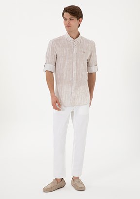 US POLO ASSN Beyaz Erkek Chino Pantolon