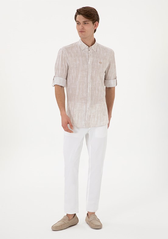 US POLO ASSN Beyaz Erkek Chino Pantolon