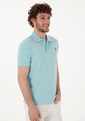 US POLO ASSN Mavi Erkek Basic T-Shirt
