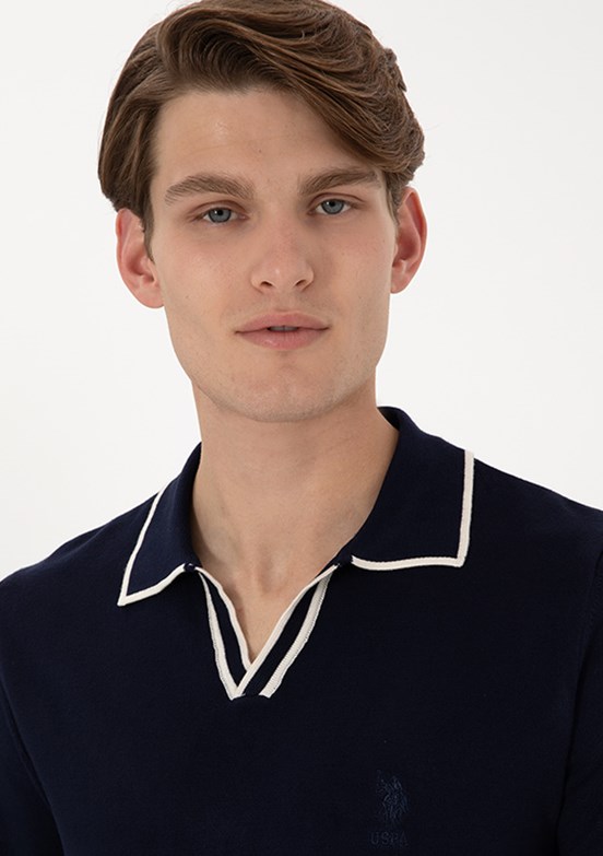US POLO ASSN Lacivert Erkek Slim Kazak