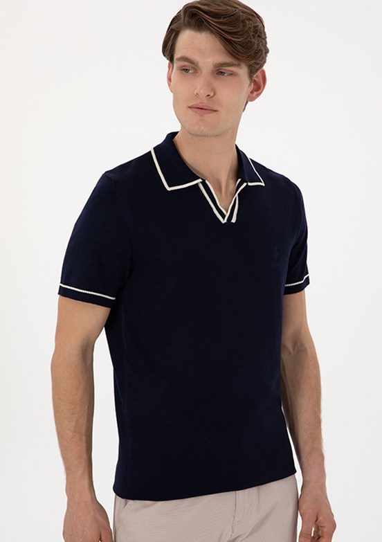 US POLO ASSN Lacivert Erkek Slim Kazak