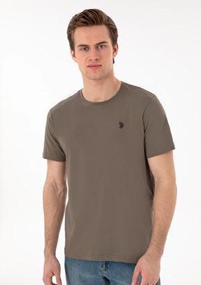 US POLO ASSN Bej Erkek Basic T-Shirt