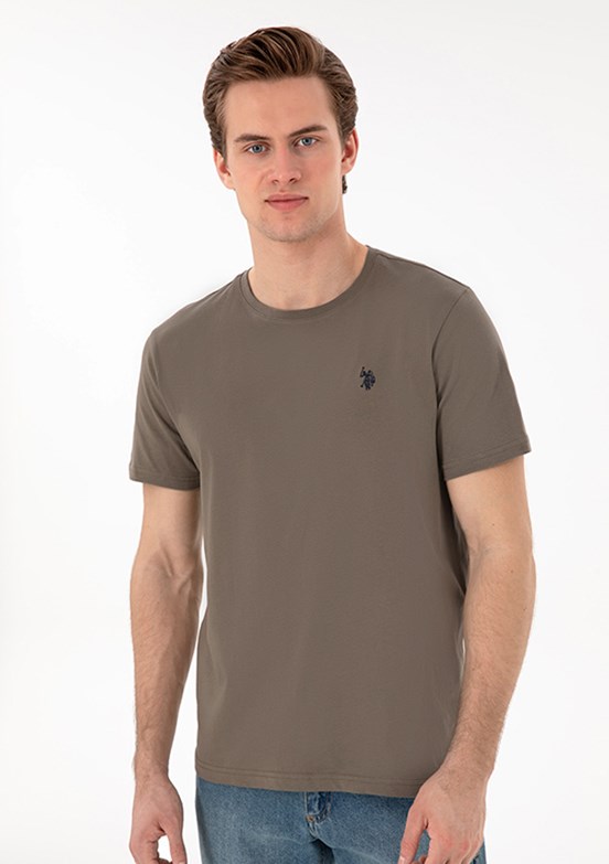 US POLO ASSN Bej Erkek Basic T-Shirt