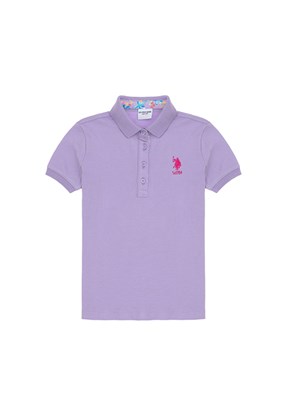 US POLO ASSN Mor Kız Çocuk Slim T-Shirt