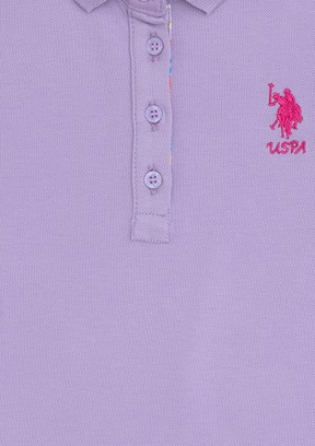 US POLO ASSN Mor Kız Çocuk Slim T-Shirt