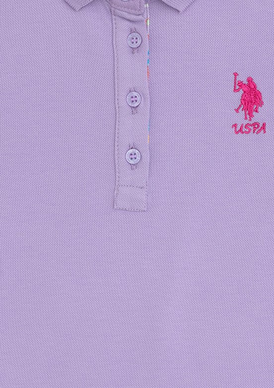 US POLO ASSN Mor Kız Çocuk Slim T-Shirt