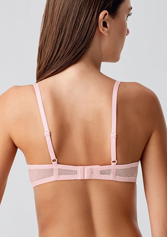 NEW BRA - 3484100000 Kadın Pudra Desteksiz Dantelli Sütyen