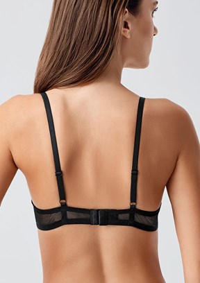 NEW BRA - 3484100000 Kadın Siyah Desteksiz Dantelli Sütyen