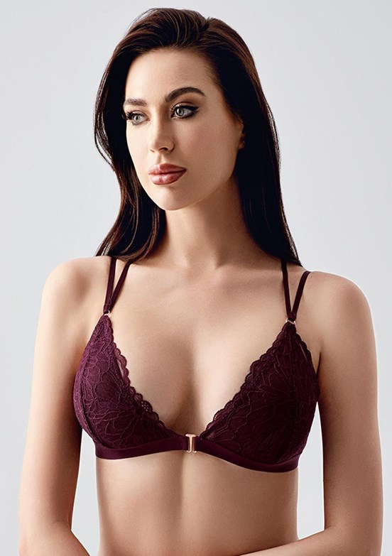 NEW BRA - 3383260000 Kadın Bordo Desteksiz Bralet