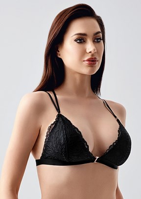 NEW BRA - 3383260000 Kadın Siyah Desteksiz Bralet