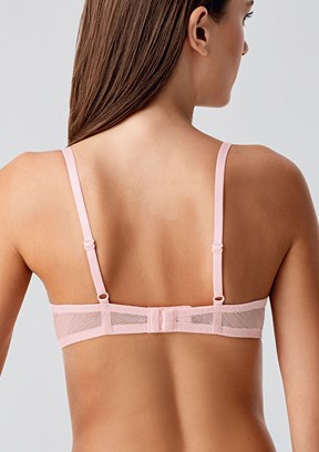 NEW BRA - 3384100000 Kadın Pudra Desteksiz Dantelli Sütyen