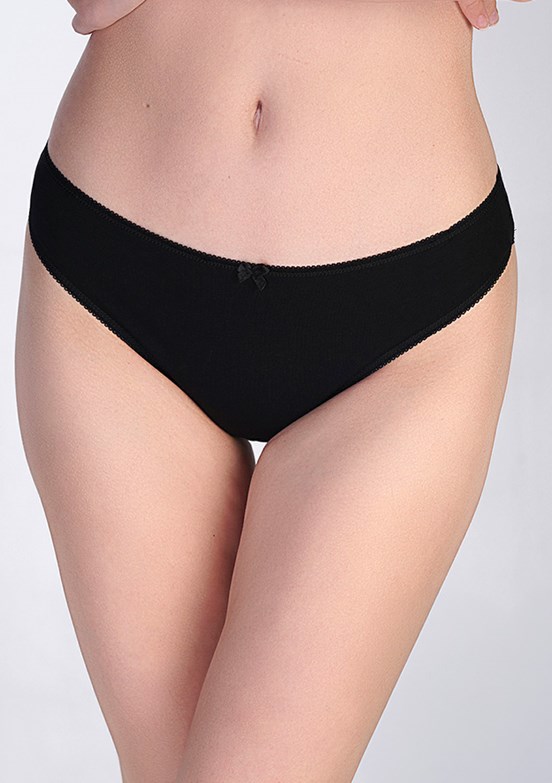NEW BRA - 3650050000 Kadın Siyah Brazilian Penye 3'Lü Külot