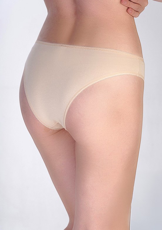 NEW BRA - 3650050000 Kadın Ten Brazilian Penye 3'Lü Külot