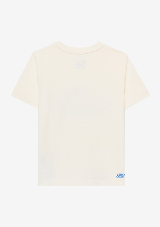 SKECHERS Beyaz Erkek Çocuk Baskılı T-Shirt