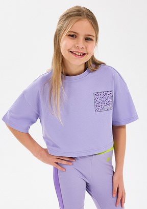SKECHERS Mor Kız Çocuk Graphic Tee's Baskılı T-Shirt
