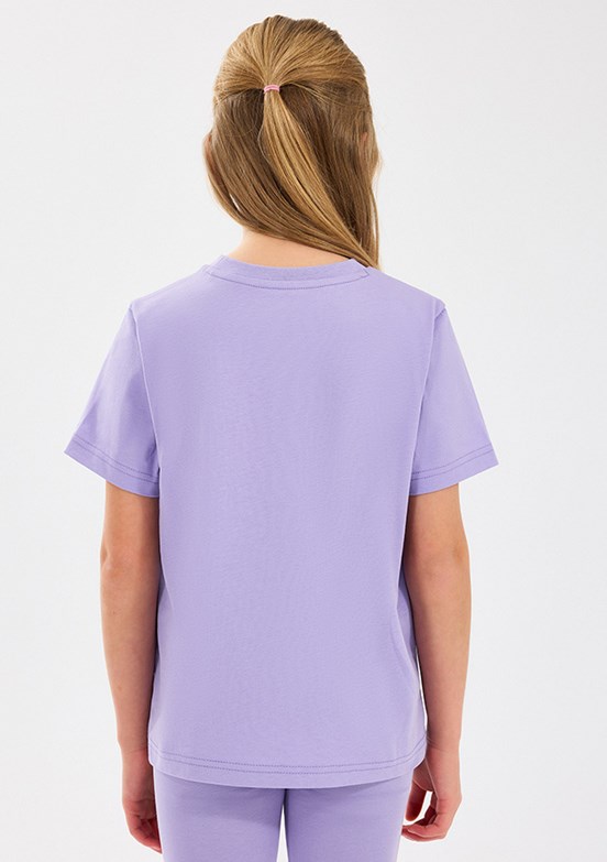 SKECHERS Mor Kız Çocuk Baskılı T-Shirt