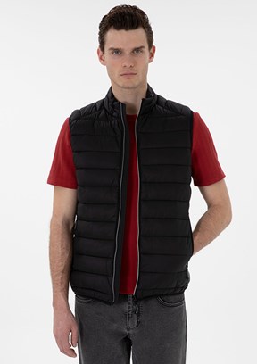 PİERRE CARDİN Siyah Erkek Slim Mont
