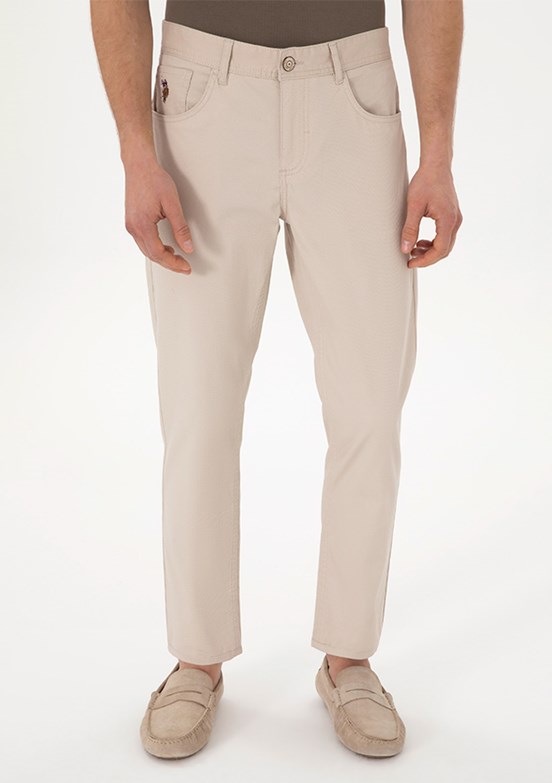 US POLO ASSN Bej Erkek Chino Pantolon