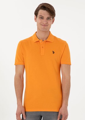 US POLO ASSN Erkek Turuncu Basic T-Shirt