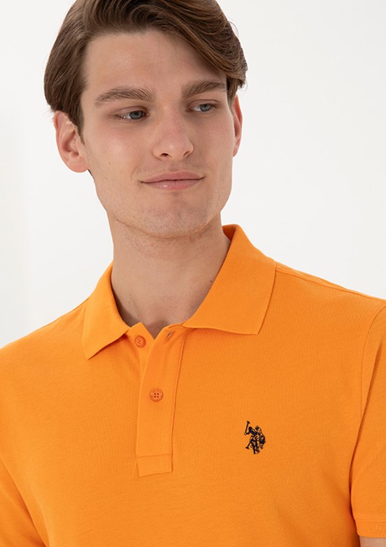 US POLO ASSN Erkek Turuncu Basic T-Shirt
