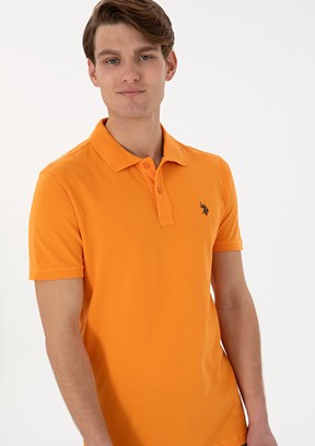 US POLO ASSN Erkek Turuncu Basic T-Shirt
