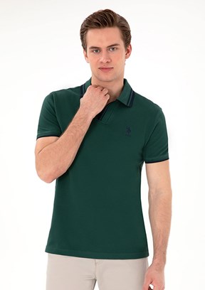 US POLO ASSN Yeşil Erkek Slim T-Shirt