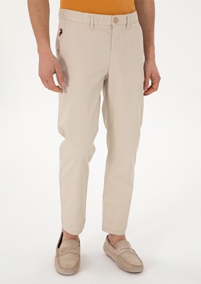 US POLO ASSN Bej Erkek Chino Pantolon