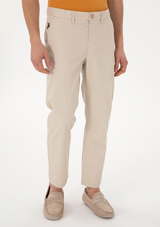 US POLO ASSN Bej Erkek Chino Pantolon