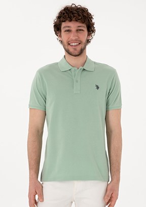 US POLO ASSN Yeşil Erkek Basic T-Shirt