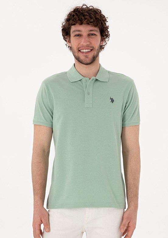 US POLO ASSN Yeşil Erkek Basic T-Shirt