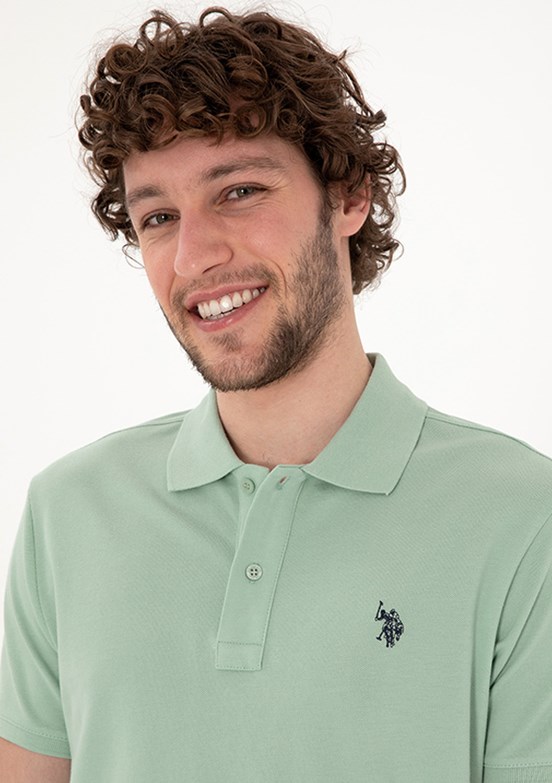 US POLO ASSN Yeşil Erkek Basic T-Shirt