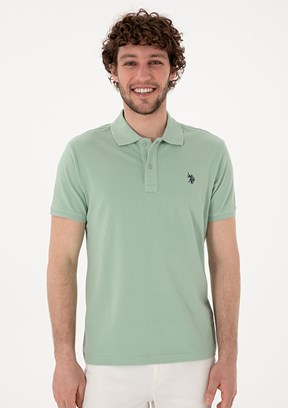 US POLO ASSN Yeşil Erkek Basic T-Shirt