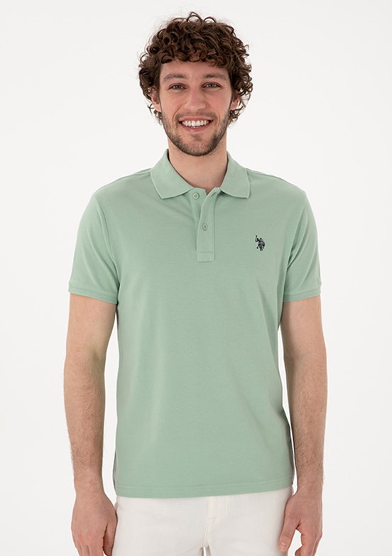 US POLO ASSN Yeşil Erkek Basic T-Shirt
