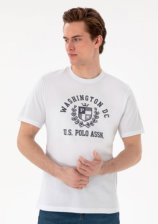 US POLO ASSN Beyaz Erkek Regular T-Shirt