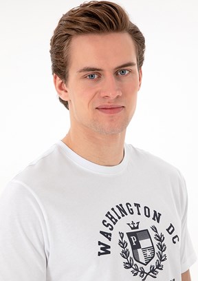 US POLO ASSN Beyaz Erkek Regular T-Shirt
