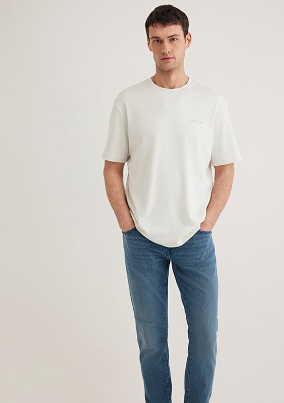 MAVİ Gri Bisiklet Yaka Erkek T-Shirt