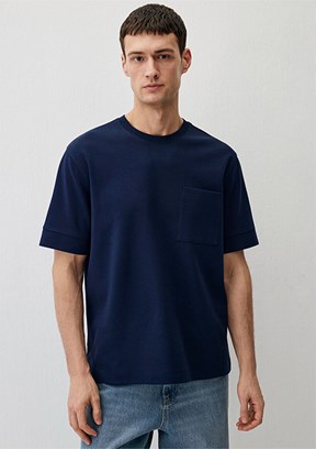 MAVİ Rahat Kesim Lacivert Erkek Cepli T-shirt