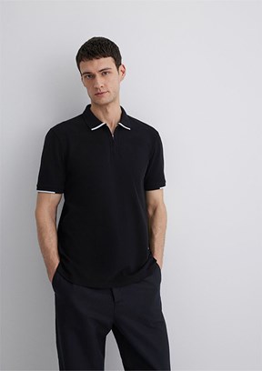 MAVİ Siyah Erkek Polo Yaka T-shirt