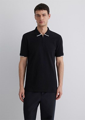 MAVİ Siyah Erkek Polo Yaka T-shirt