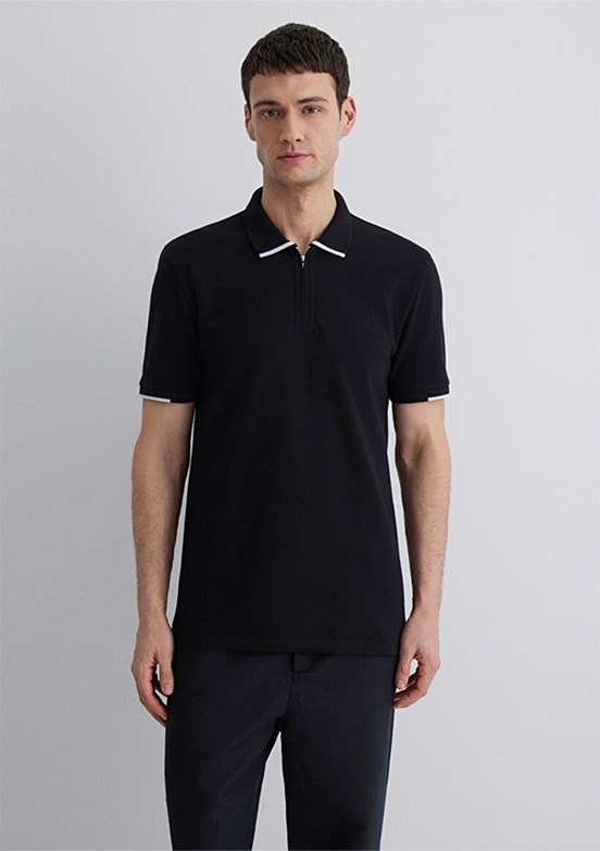 MAVİ Siyah Erkek Polo Yaka T-shirt