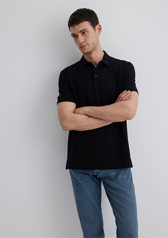 MAVİ Siyah Erkek Polo Yaka T-shirt