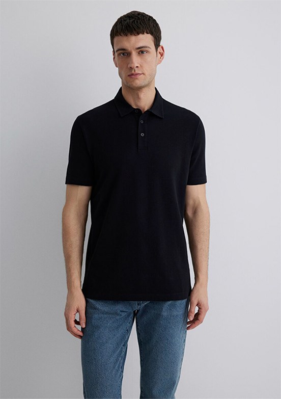 MAVİ Siyah Erkek Polo Yaka T-shirt