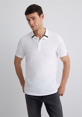 MAVİ Beyaz Erkek Polo Yaka T-Shirt
