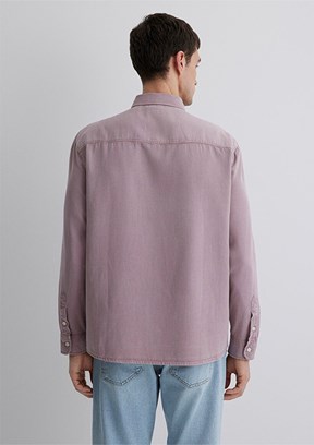 MAVİ Keten Karışımlı Kahverengi Tencel Gömlek
