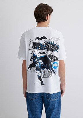 MAVİ Batman Baskılı Beyaz Erkek T-shirt